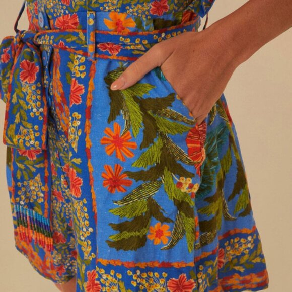 farm Rio Garden Blue Romper - small (NWT) - Picture 3 of 10